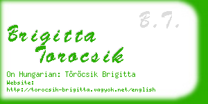 brigitta torocsik business card