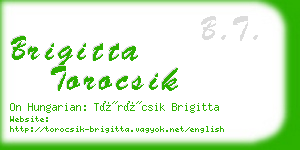 brigitta torocsik business card